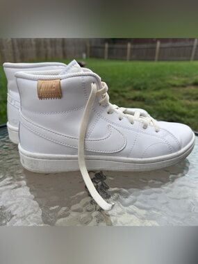 Nike White Mesh High-Top Sneakers